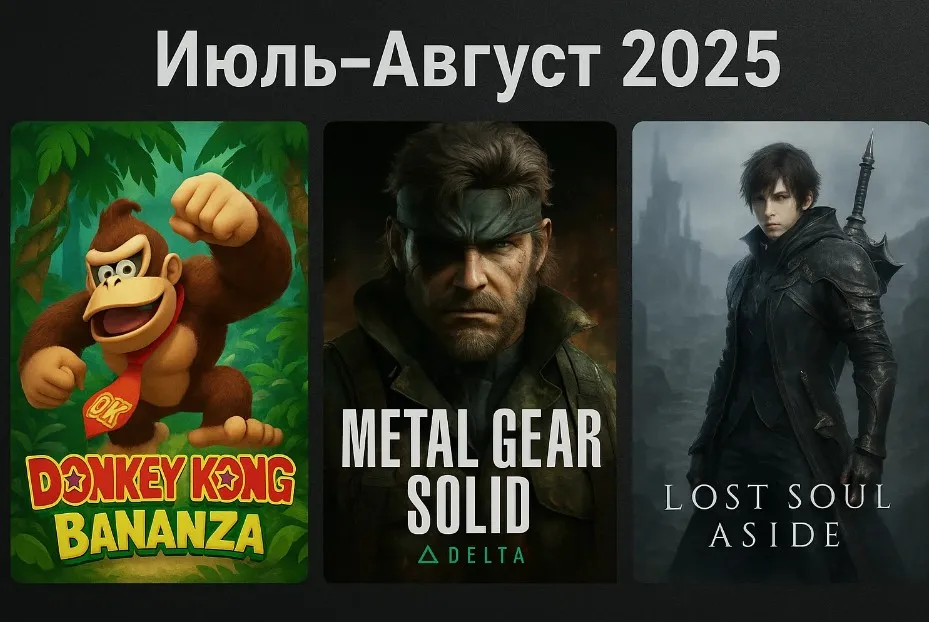 Июль–Август 2025 релизы игр